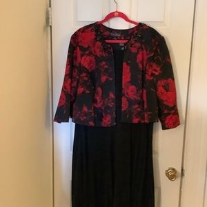 Jessica Howard black and red jacket dress size 24W